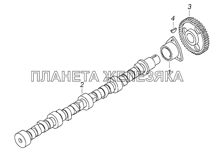 740.21-1006010 Распределительный вал КамАЗ-6520 (Euro-2, 3)